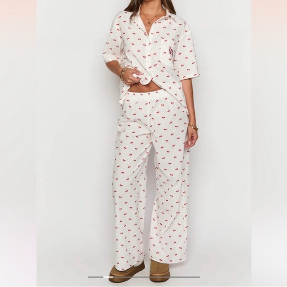 Beginning Boutique Other - Beginning Boutique Cherry print pajamas